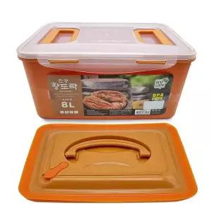 TBZ 황토락 김치통 6호 중 8L 누름판포함 절임 밀폐용기