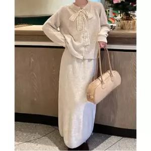 [귈림] 2종SET) 러블리 니트 가디건+롱치마 G5SSE043P)