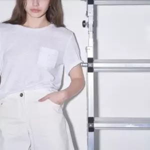 [올리비아로렌]올리비아로렌 포켓 린넨 티셔츠 VVBAS5M4261 애플아울렛