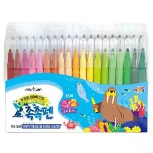 36색 유아용 수채색연필 세트 아이 색칠 그림 도구
