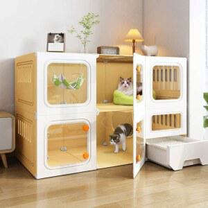 고양이빌라 모던 디자인 호텔장 반려견 애견 우드 초대형 내마모성 화장실 부스 기본형