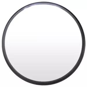 대형 원형 벽거울 인테리어 실내 장식 50cm 블랙 프레임 원목 느낌