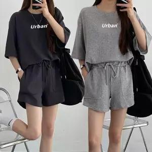 여성 반팔 반바지 트레이닝 세트 URK313 제이에스 세트 헬스복