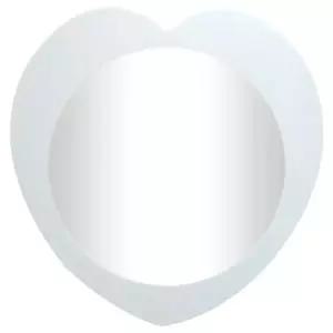 [콩심팥심]벽걸이 하트 디자인 인테리어 거울 화이트색 원형 모던벽거울