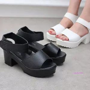 여성키높이샌들통굽 찍찍이 N 7cm 스트랩lmn198