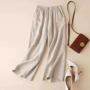 린넨 허리밴딩 통바지 루즈핏klm219