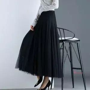 망사 롱샤스커트 쉬폰 치마ssu827
