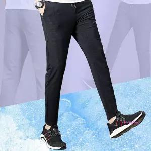 남자 편한 아이스 바지 밴딩 팬츠 쿨링 진짜 메쉬 여름 기능성zab770