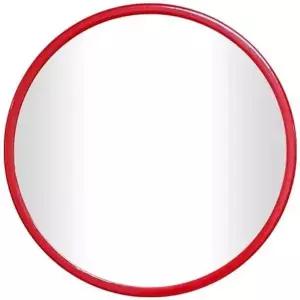 메탈 원형 인테리어 벽거울 30센치 레드 인테리어소품