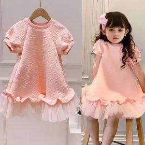 여아 핑크 아동 반팔 원피스 실내복 공주 어린이집 등원복 유치원 유아 키즈vwx747