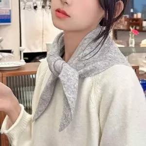여성 패션 울니트 삼각 스카프