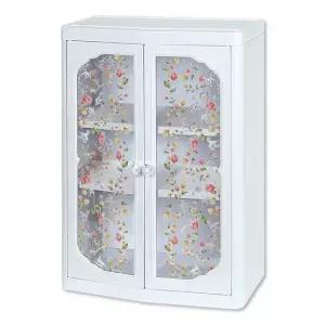 TBZ 욕실정리 3단중형 백색플라워 수납장 수건장 선반장