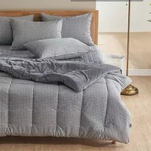 TBZ 체크체크 밍크극세사 이불패드세트 Q 퀸 그레이