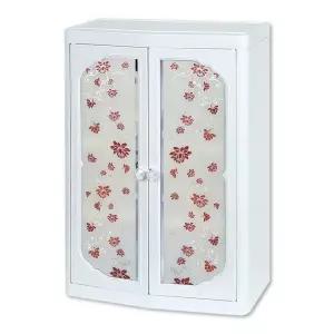 TBZ 욕실정리 3단중형 아이보리플라워 수납장 선반장