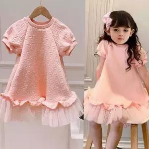 여아 원피스 아동 핑크 반팔 실내복 어린이집 공주 등원복 키즈 유치원 유아efg991