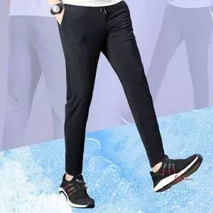 남자 바지 메쉬 밴딩 편한 팬츠 아이스 진짜 쿨링 여름 기능성qrs556