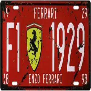 바야부 메탈 틴 사인 카 플레이트 엔조 페라리 바 펍 카페 홈 데코 레트로 포스터 빈티지 월 6 x 12 인치