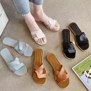 인기상품 심플 러블리 가벼운 여름 플랫 트위스트 슬리퍼 [WF8CCF9_260403]