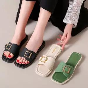 인기상품 여름 스퀘어 버클 편안한 바에츠 샌들 슬리퍼 [WF8CCFB_260403]