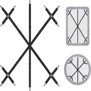 Mkono 침대 시트 스트랩 장착 클립 홀더는 단단하게 유지하고 6방향으로 단단히 고정하여 킹 퀸 트윈 원형
