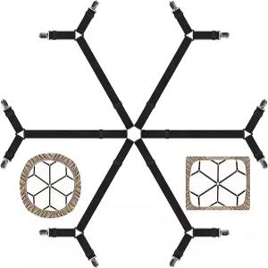 엄마를 위한 TGOOD 선물 시트 패스너 조절 가능한 탄성 침대 홀더 스트랩 풀 퀸 킹 트윈 6 웨이 크로스
