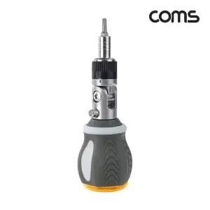 TBZ Coms 비트 수납형 래칫 드라이버 십자 일자 정밀 회전 헤드 멀티