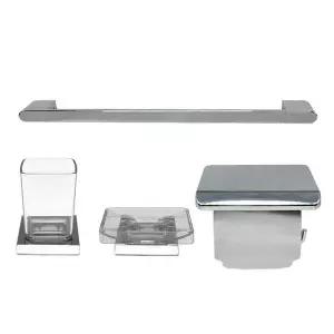 욕실 인테리어 소품 스테인리스 4구 선반 욕실 수건걸이 바스켓