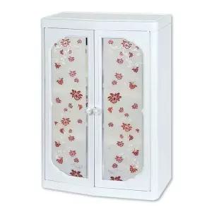 TBZ 욕실정리 3단중형 아이보리플라워 수납장 선반장