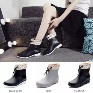 인기상품 방한 트렌디 패셔너블 방한화 겨울부츠 미들 레인부츠 [WF8E891_260403]