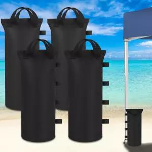 캐노피 웨이트용 카스카위즈 샌드백 4 120LBS 방풍 세트 팝업 텐트 900D 옥스포드 야외 가제보 블랙