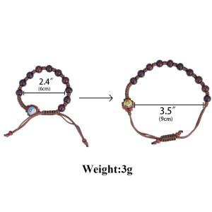 2026 나무로 만든 전달 기도 가톨릭 신앙 메달 묵주 수제 예수와 장신구 팔찌 마리아