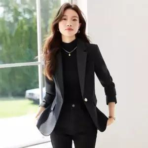 무천도사 여사친 여성 모직 봄 가을 자켓 쇼트 상의 코트 정장 KKE3