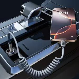 4in1 LED 스프링 충전 케이블 2m C타입 스마트폰 호환 충전기