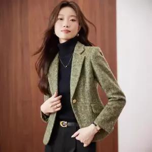 무천도사 여자 여성 모직 가을 오피스룩 정장 자켓 쇼트 코트 슈트 KKE3