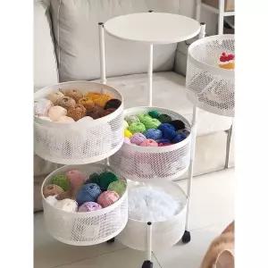 뜨개실 보관함 철제 케이스 정리대 소품 공방 바느질