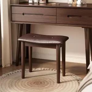 맨스필러 배니티 스툴 고반동 스펀지 시트 쿠션이 있는 견고한 목재 의자 설치하기 쉬운 벤치 침실 공부방