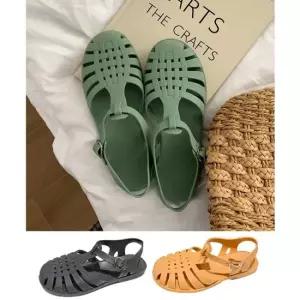 인기상품 버클포인트 베이직 디자인 여성 아쿠아 젤리 샌들 [WF8E92C_260403]