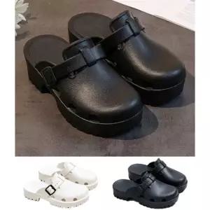 인기상품 스타일리시 믹스앤매치 유니크 여성 버클 슬리퍼 [WF8E974_260403]