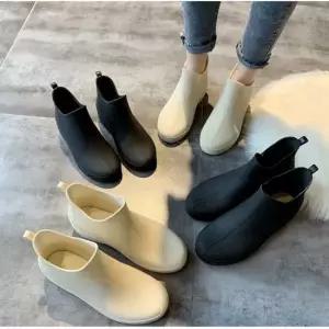 인기상품 스트릿웨어 아방가르드 믹스앤매치 여성 숏 레인부츠 [WF8E8E7_260403]