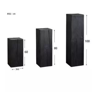 숯통나무 블랙 통나무 철제 검정 나무 검정색 원목 보관대