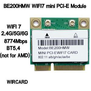 WIRCARD BE200HMW WIFI7 미니 PCI-E 2.4G/5G/6G 8774Mbps BT5.4 노트북용 카드