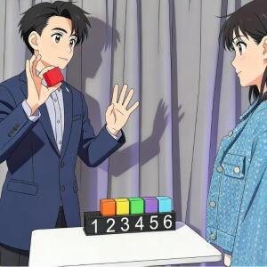 멘탈 컬러 매치 큐브 마술 트릭(대형) 예측 컬러 매칭 일루전, 클로즈업, 파러 및 무대 마술 소품 마기아