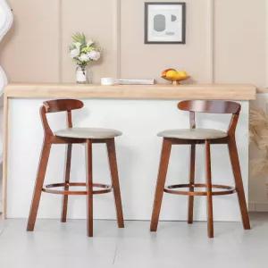 홈바 바스툴 원목 통나무 체어 아일랜드 식탁 쿠션 패브릭 가죽 나무의자