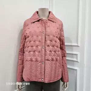 프렐린 파크랜드 여성복 컬팅 카라넥 경량 덕다운 점퍼 RJJ254S21