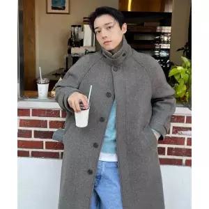 마인드브릿지 COUTURE헤링본 오버핏 발마칸 롱 코트