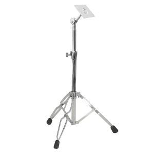 플레이트가 있는 PPS100 전자 마운팅 스탠드 패드 멀티패드 타악기용 이중 브레이스 드럼 크롬