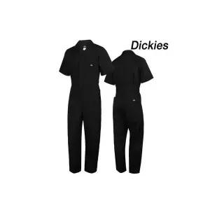 [디키즈] 점프수트 포플린 반팔 커버올 블랙 33999BK