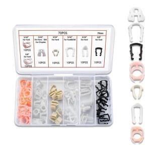 Cousslcd 70개 연료 라인 리테이너 클립 모음 키트, 자동차 나일론 수리 키트 호스 교체 3/8
