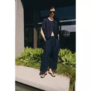 ZARA 자라 니트 튜닉 탑 - 네이비 144606