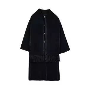 토템 [토템] FW25 여성 엠브로이더드 스카프코트 244WRO0131FB0292 001